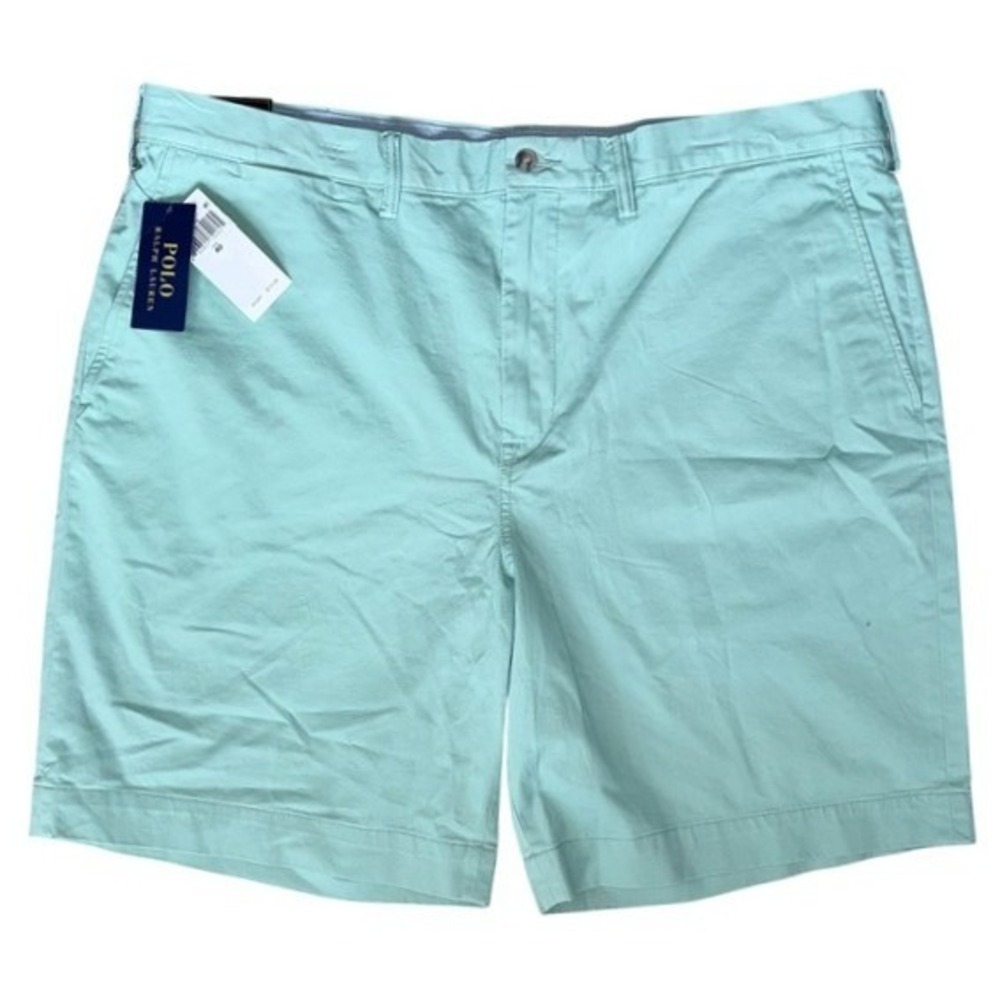 Polo Ralph Lauren‎ Mens 40 Waist Mint Green Classic Fit 9" Inseam Chino Shorts